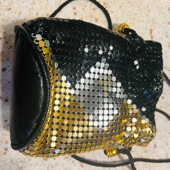 Handmade Vintage Black and Gold Purse - Picture 2 of 4